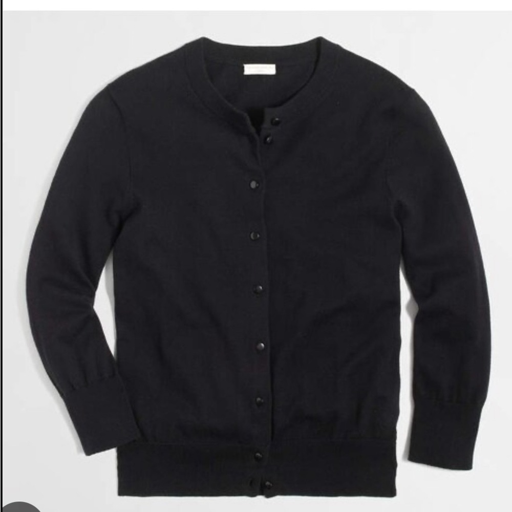 J CREW the clare cardigan black size M